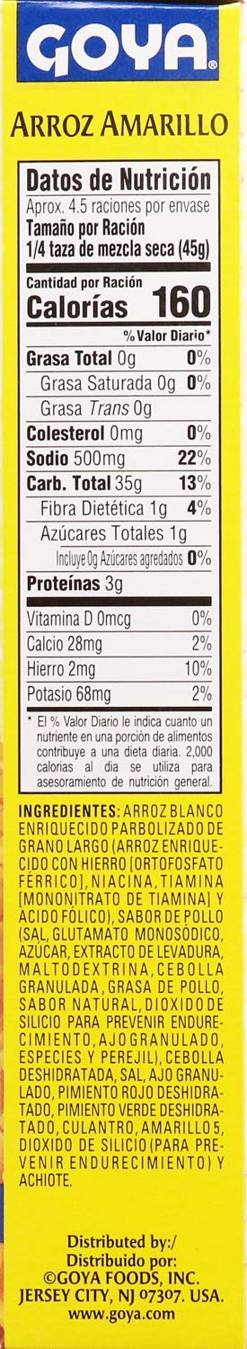 Goya Foods Yellow Rice Mix, 7 Ounce (Pack of 12)