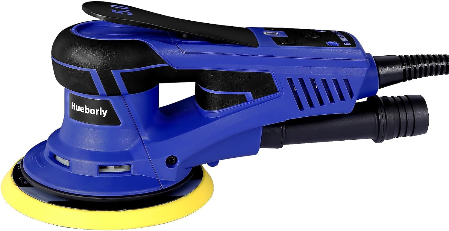 Electric Random Orbital Sander 350W Brushless Motor 3/16 in Orbit, 110V