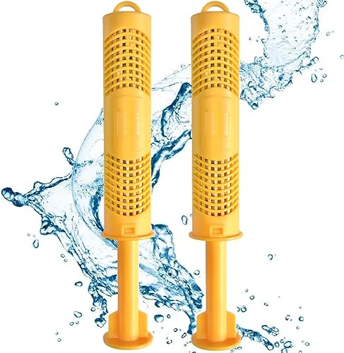 Spa Mineral Stick, cartucho de iones plateados Ag+ filtro mineral con 4 meses de vida útil para la mayoría de jacuzzis (paquete de 2, amarillo)