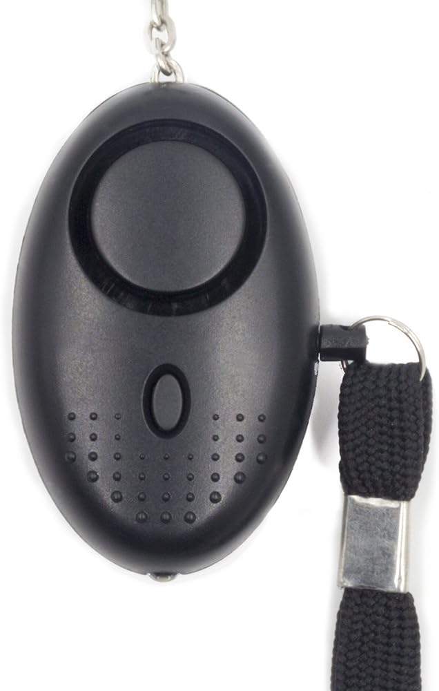 Yizhet Personal Alarms-Mini Loud Staff Panic Safety Alarm Keyring With LED Flashlight Pocket Safe Sound Personal Security Alarm (1pc)