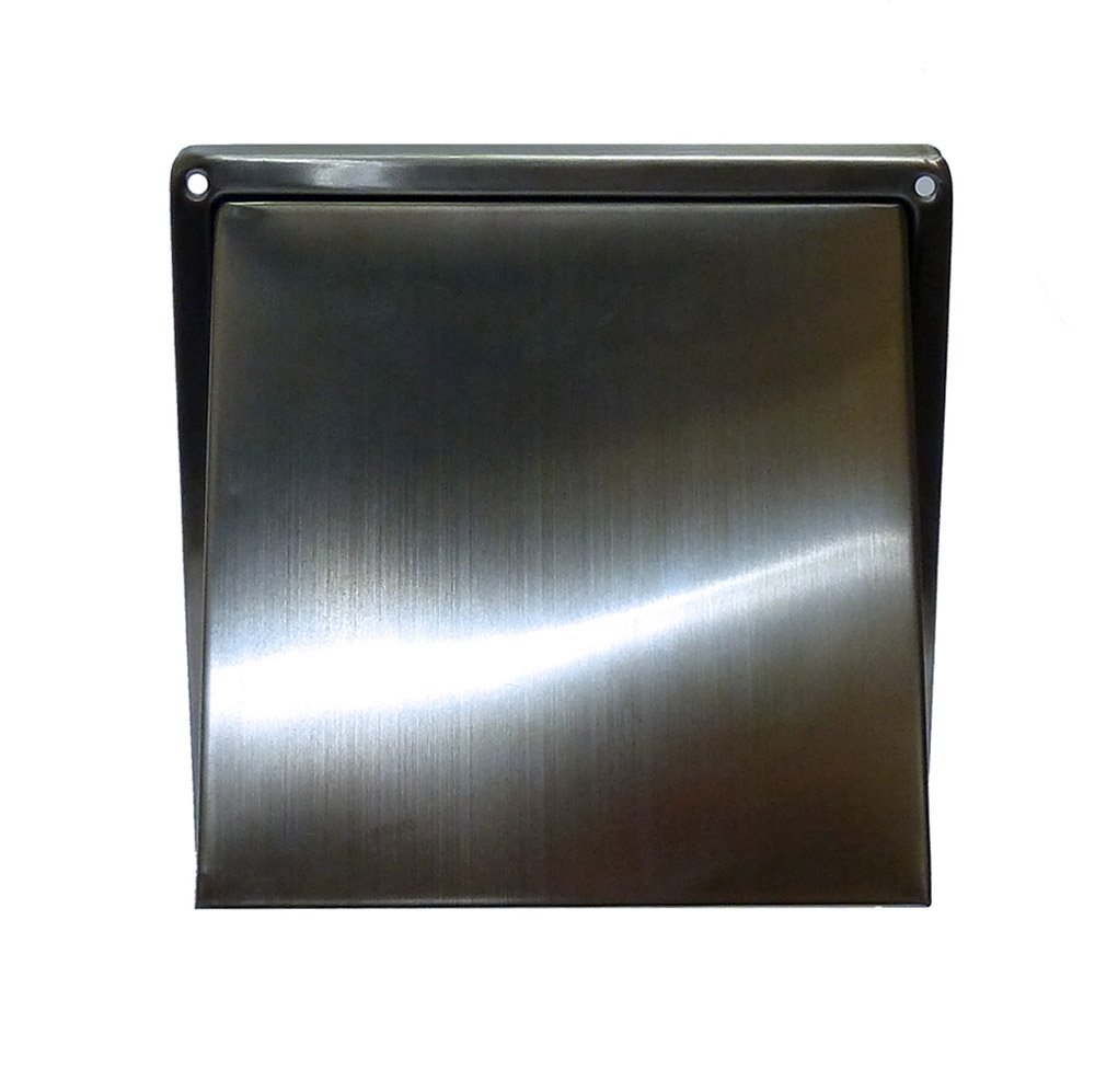 Airflow 150mm Stainless Steel Square Wall Vent Outlet with Gravity Flap
