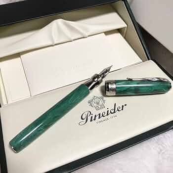 Amazon | 廃番 ピナイダー ジェムストーン 万年筆 マカライトグリーン