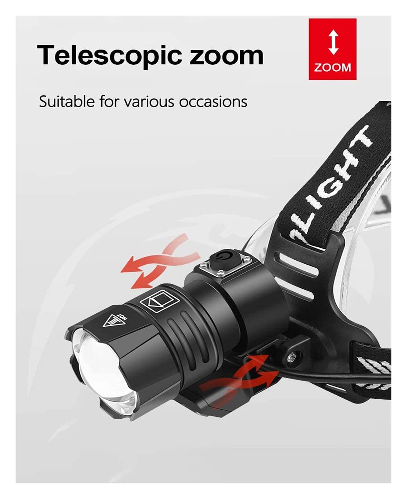 Latarka czołowa czołówka， Latarka czołowa akumulatorowa Super jasna 12000 lumenów XHP90.2 Jasna latarka czołowa LED o wysokiej jasności lumenów z wyświetlaczem mocy 4 tryby