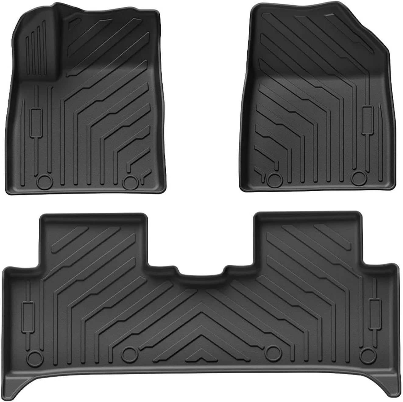 Car Floor Mats Compatible for BYD Yuan Pro/Atto 2/ Yuan UP 2024 2025 2026 All Weather Protector TPE Interior Accessories(3pcs for LHD)