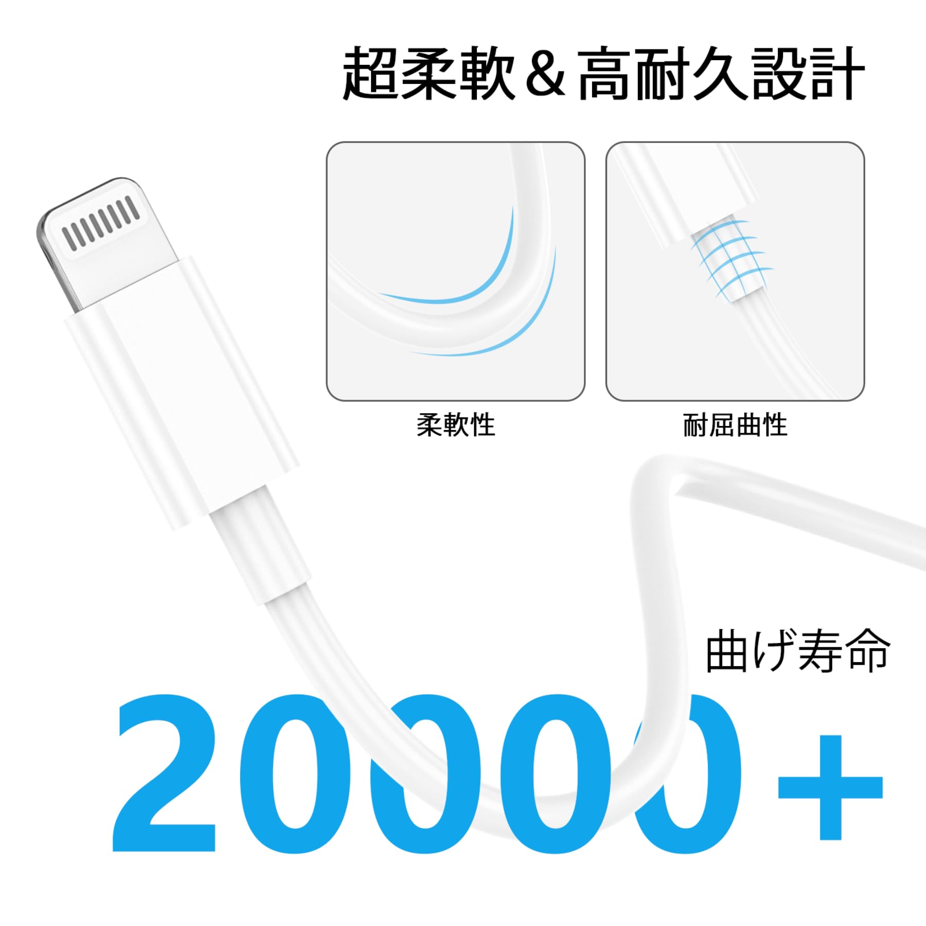 Amazon.co.jp: USB-C ライトニングケーブル 【2M 2本】純正 iPhone