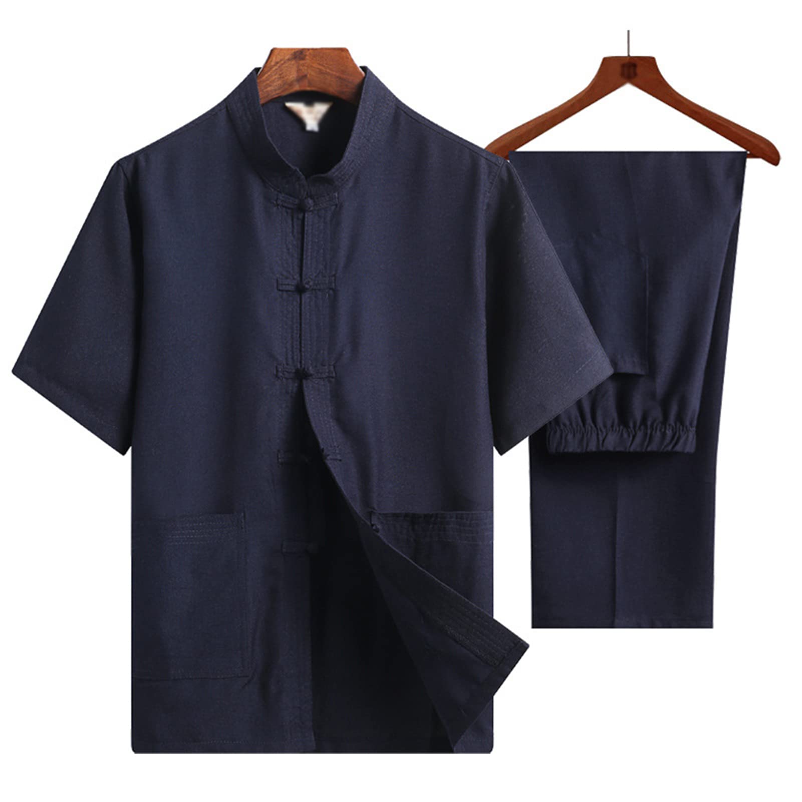 Tai Chi Uniforme Unisex Kung Fu E Arti Marziali Abbigliamento da Allenamento Wing Chun Meditazione E Qigong Set Manica Corta Mattina Esercizio Usura