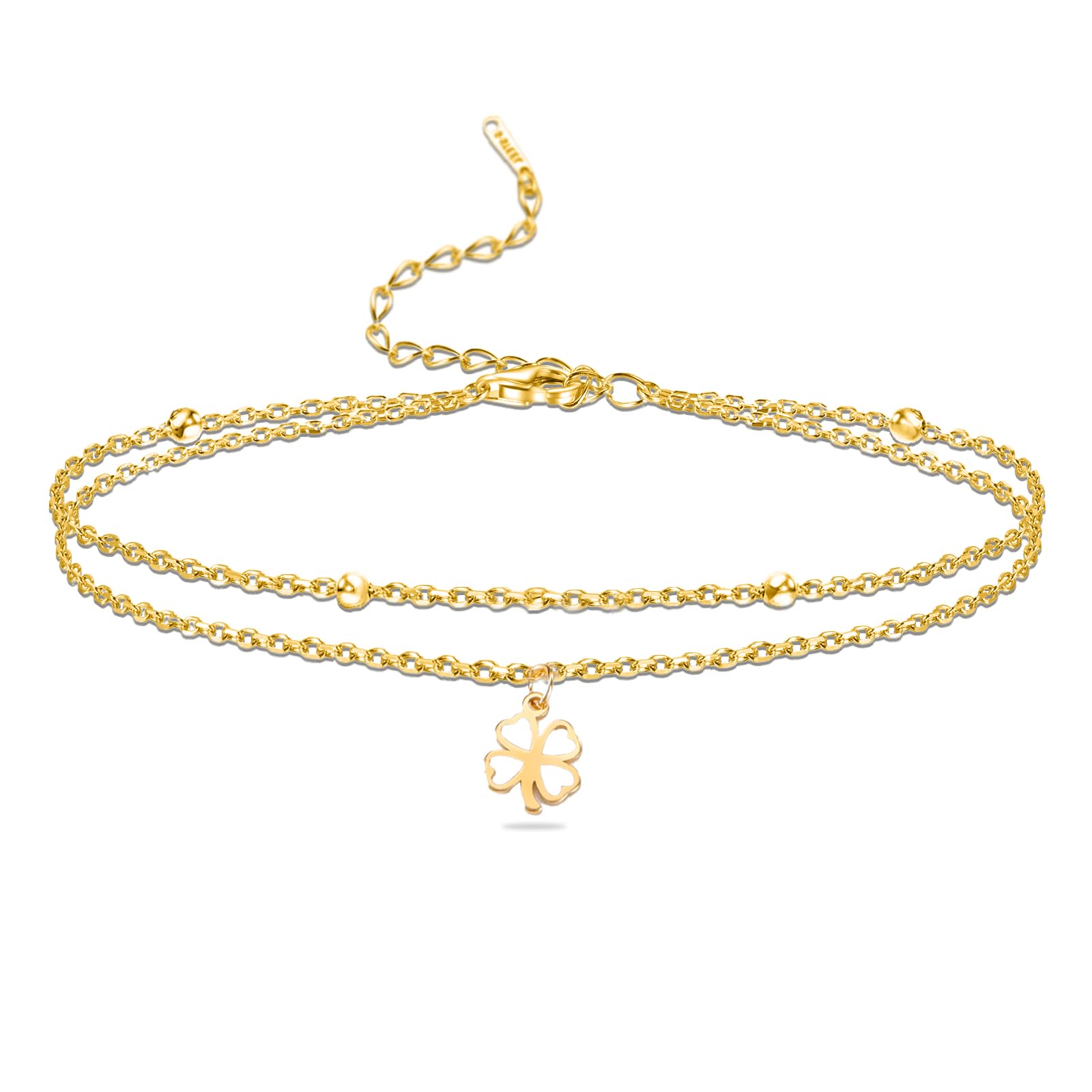 VASSAGO Kleeblatt-Armband für Damen, Edelstahl, vierblättrig