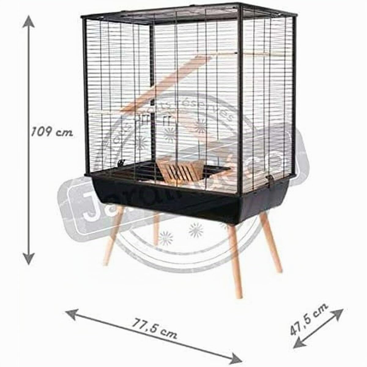 Zolux Cage Neo Cosy Grand Rongeur L 77.5 X P 47.5 X H 109 Cm Noire