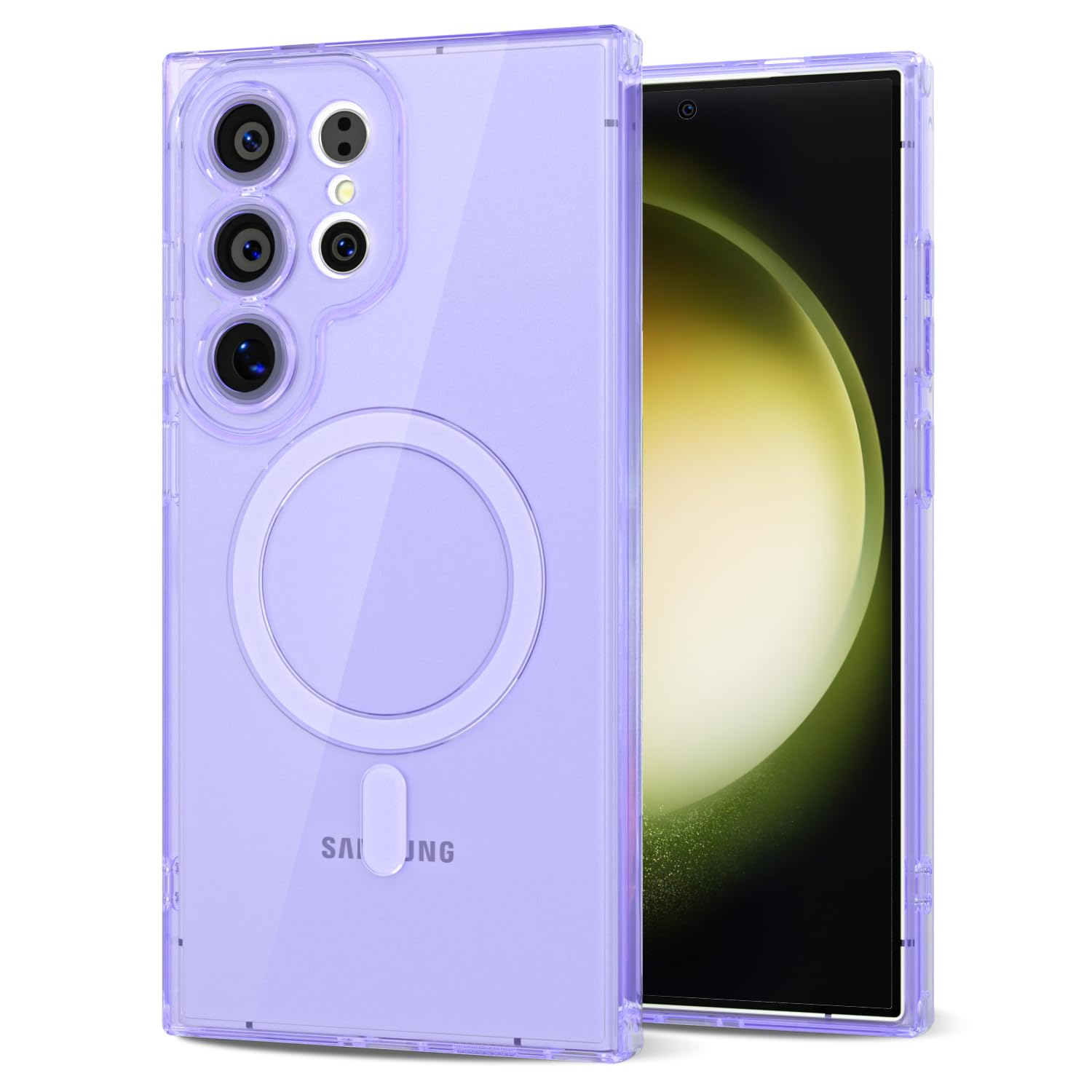 Svanove for Samsung Galaxy S23 Ultra Clear Compatible with Magsafe Silicone, Transparent Thin Magnetic Mag Safe Case Cute, Girly Aesthetic Trendy Slim