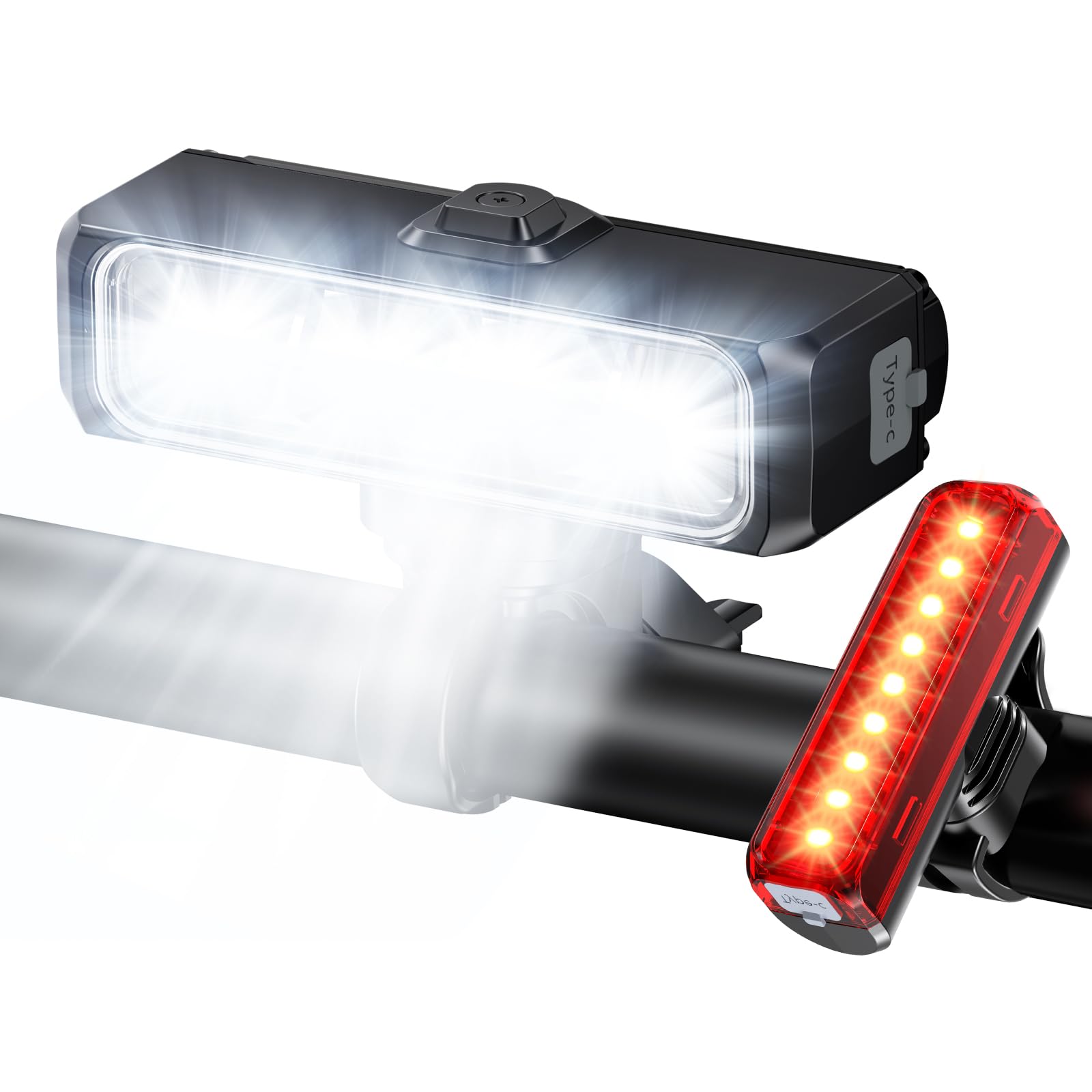 WOCBUY 1500 Lumen Bike Light Set