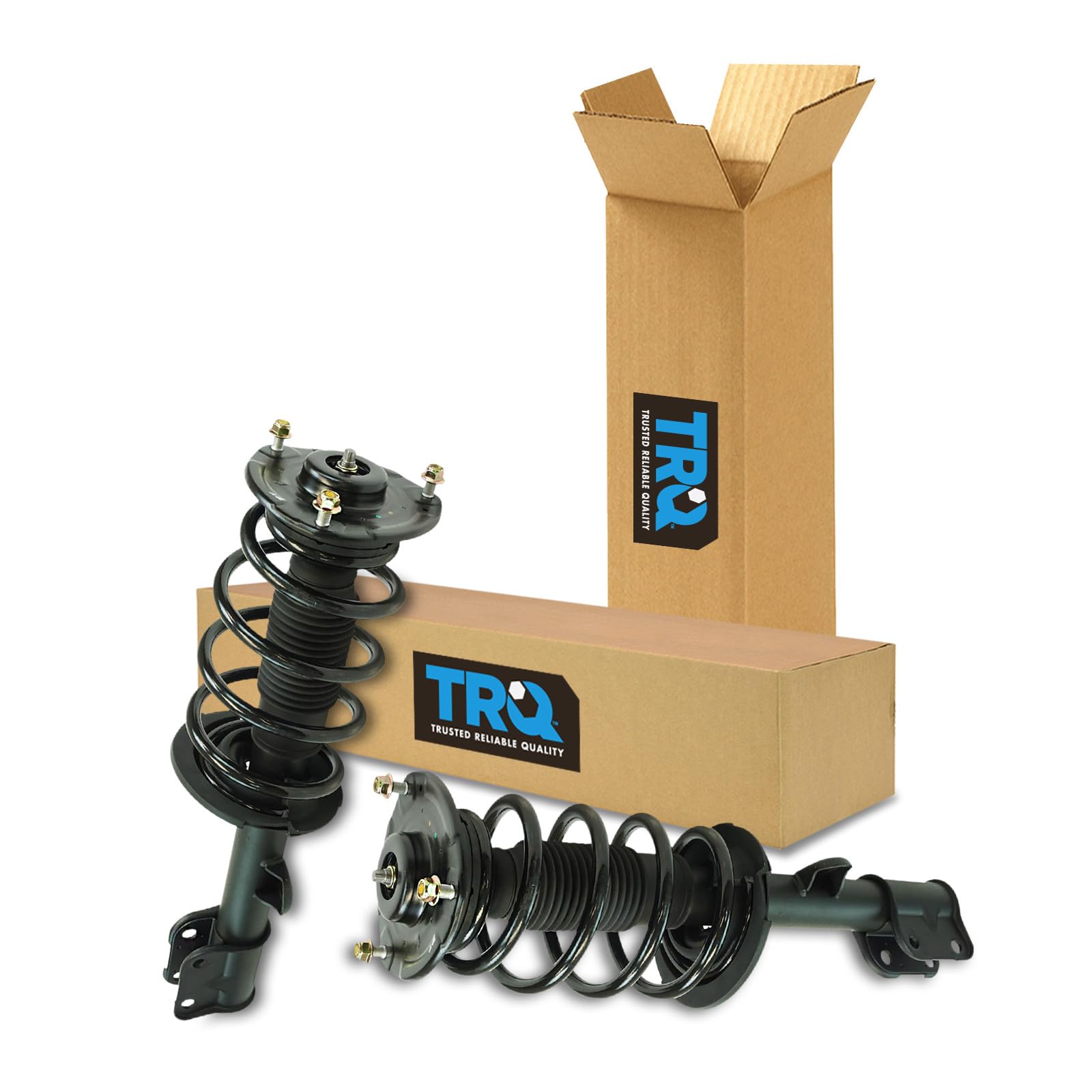 TRQ Front LH &amp; RH Strut &amp; Spring Assy Set Loaded Pre-Assembled