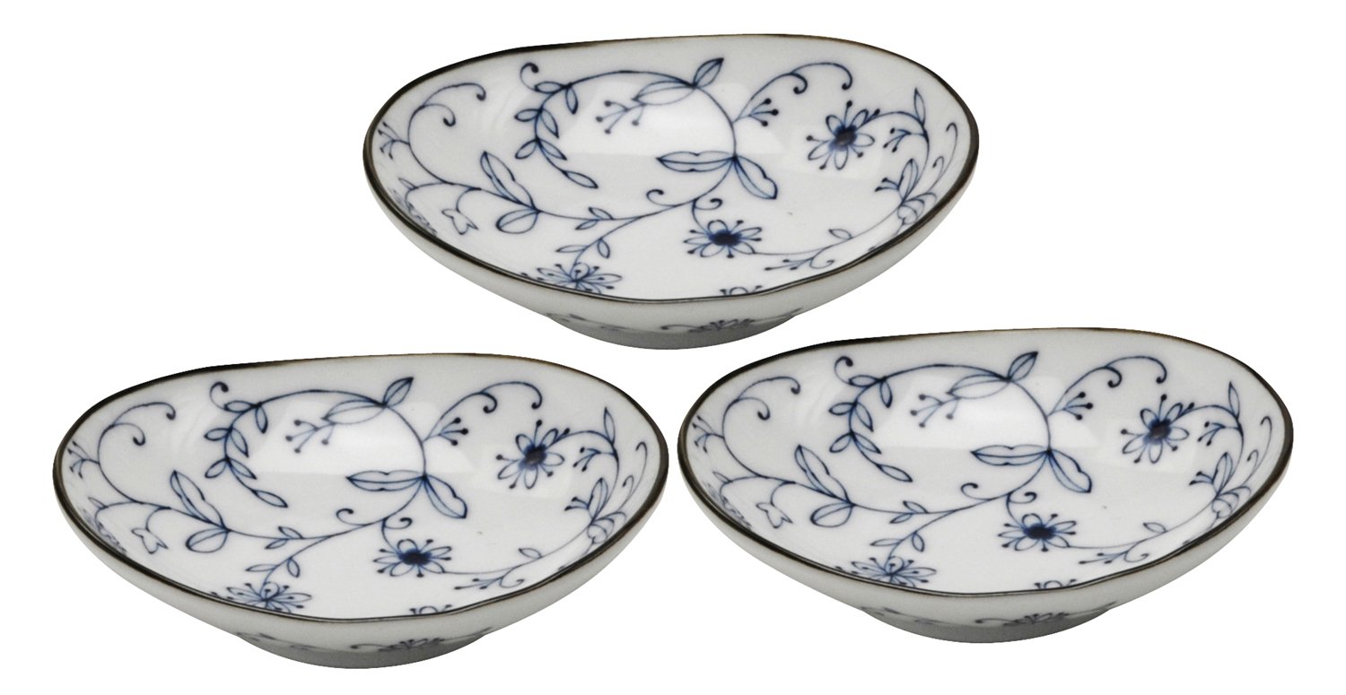 ̳ BURN OVAL 3.5 DISHES SET OF 3 LINE ARABESQUE 139155 (3)