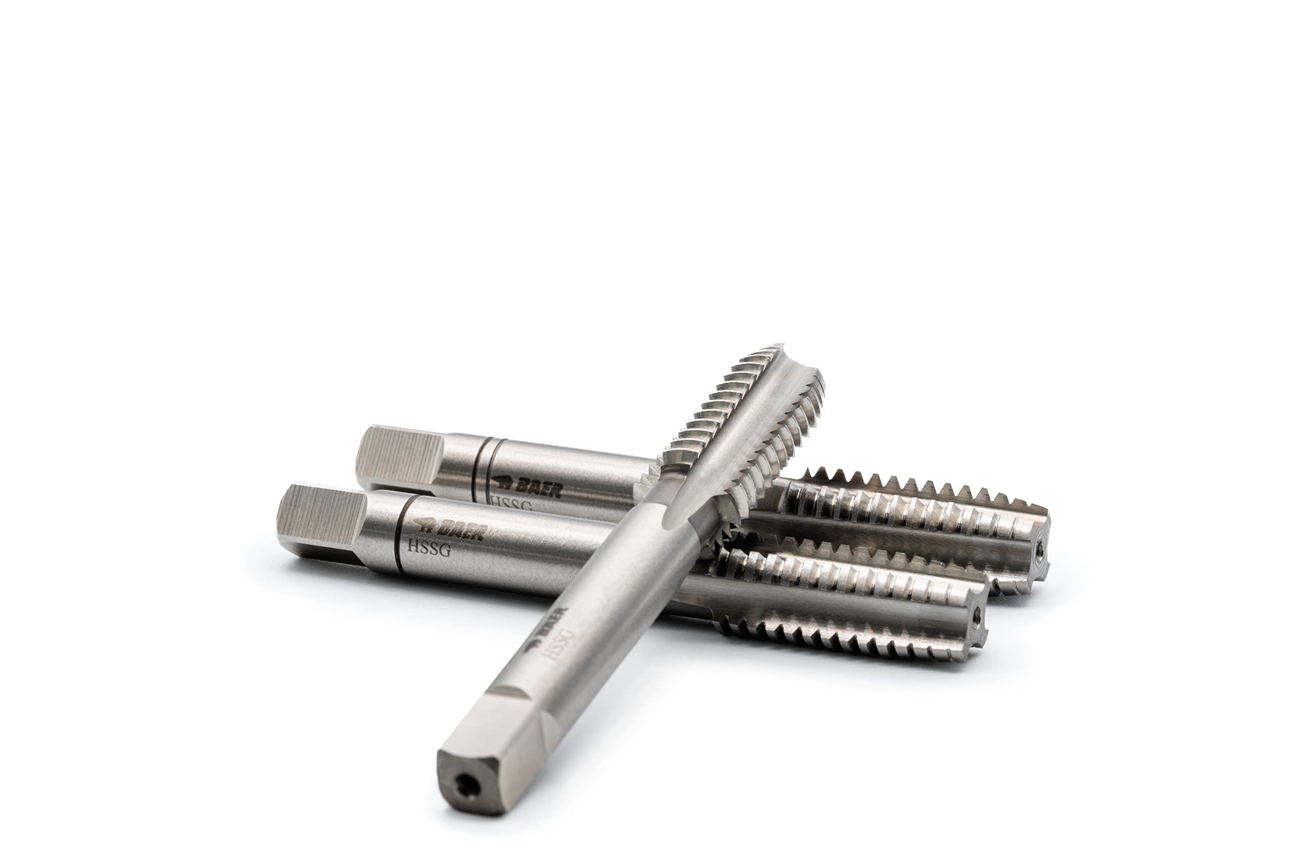 BAER Handgewindebohrersatz HSSG, Handgewindebohrerset 3-tlg. Satz M 8 x 1,25 - Gewindeschneider - Gewindebohrer - Handgewindebohrer Set - Gewinde schneiden