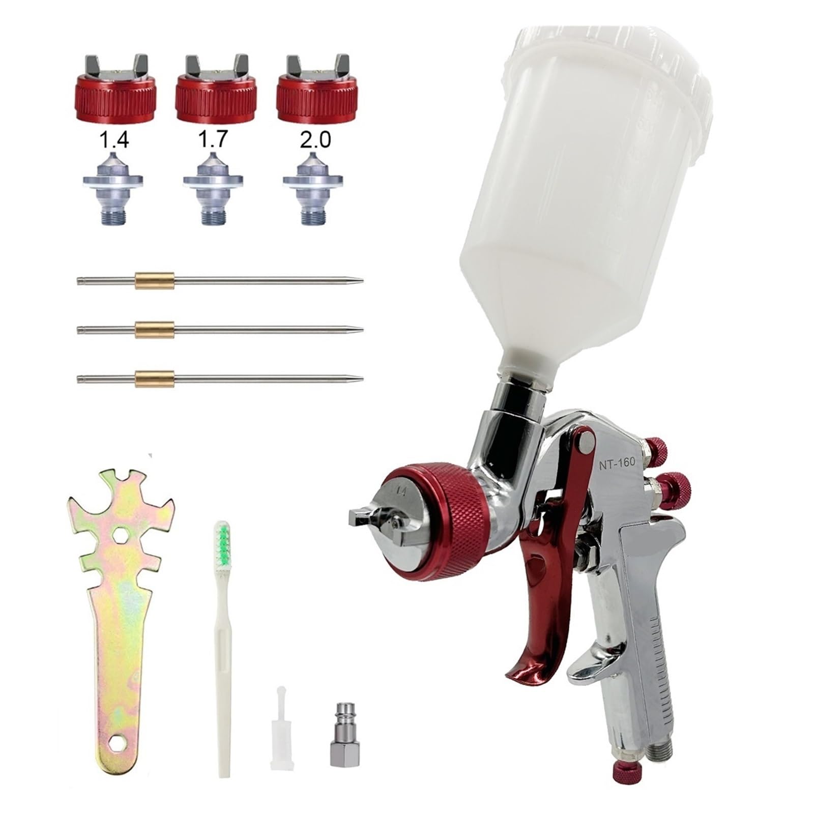 JVDDI Spray Gun,Air Spray Gun Paint Sprayer Gun Airbrush Sprayer,Body Repair Paint Spray Guns,Furniture