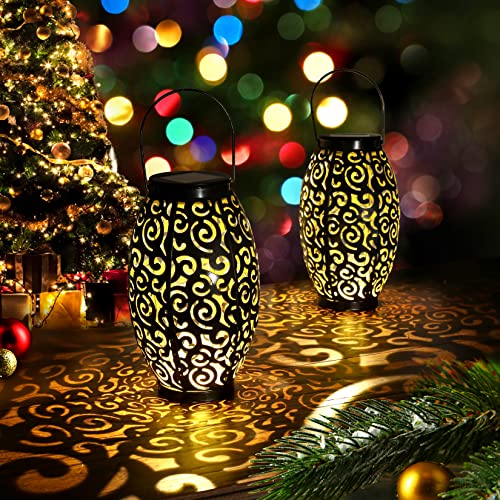 2 lanterne solari da esterni, da appendere, per