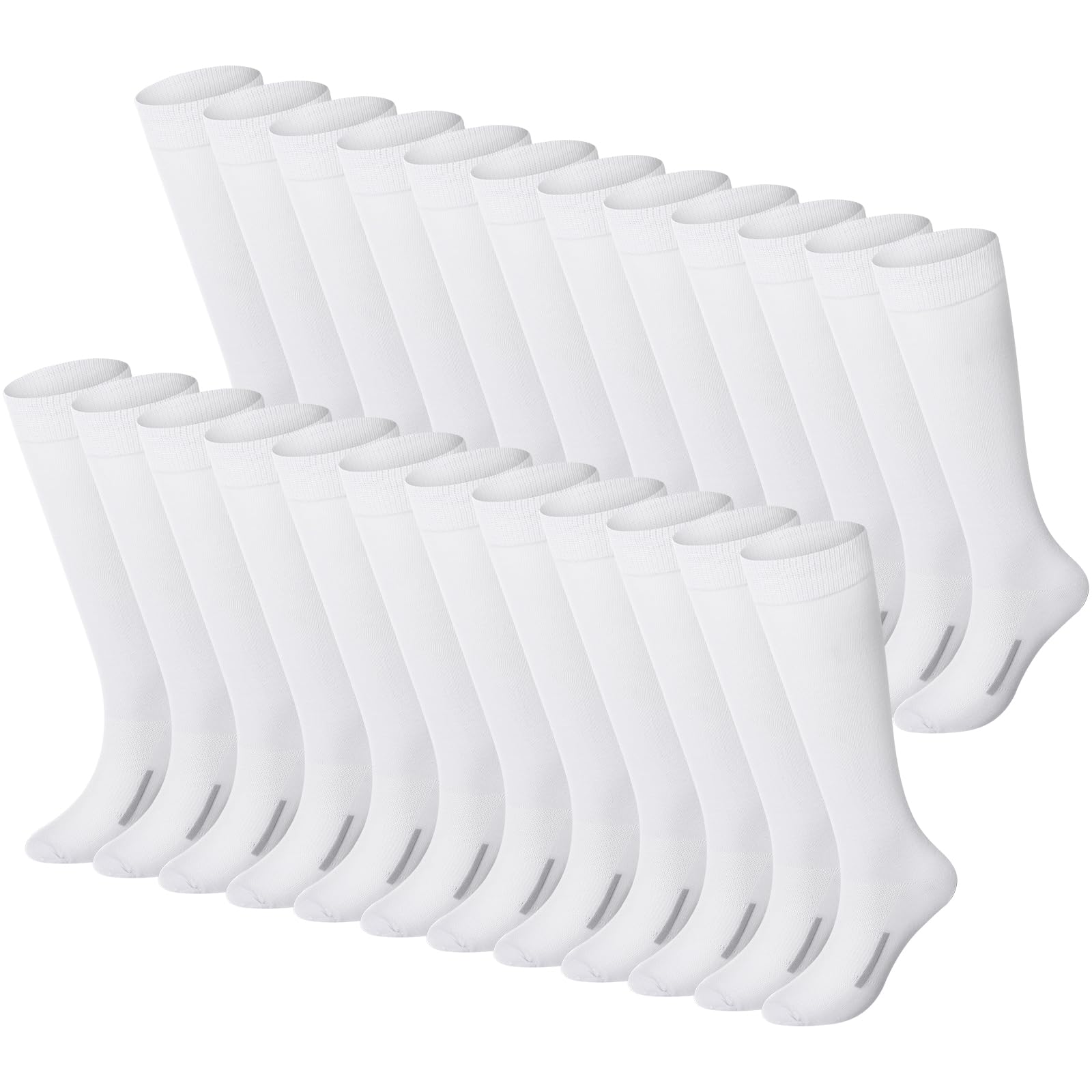 Haysandy 24 Pairs Soccer Socks Bulk Youth Football Unisex