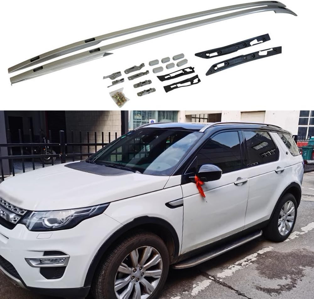 FTAPACCE 2PCS Roof Rack Rails Fits for Land Rover Discovery Sport 2015-2024 Cargo Crossbars Luggage Carrier (Black)
