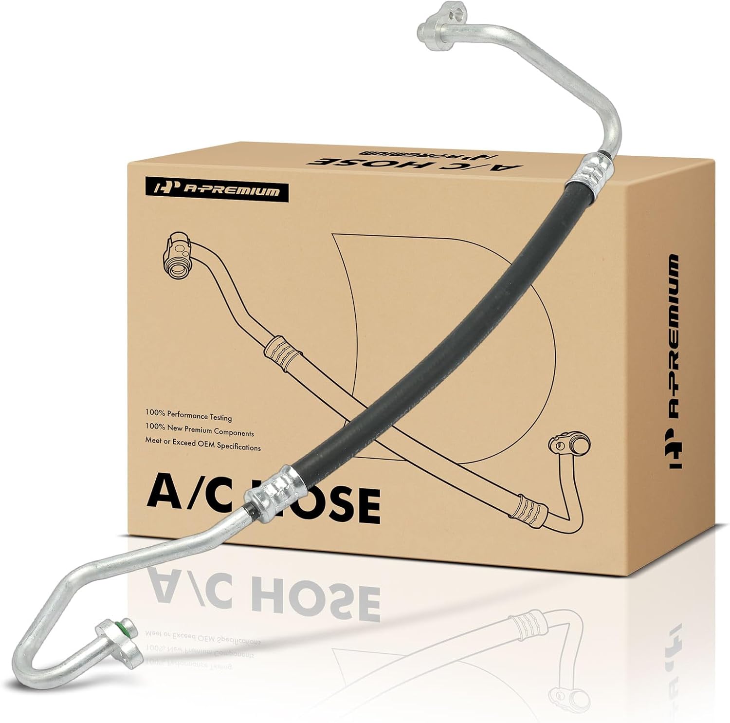 A-Premium A/C Discharge Line Hose Assembly Compatible with Honda Accord, 1990 1991 1992 1993, 2.2L, Compressor to Condenser