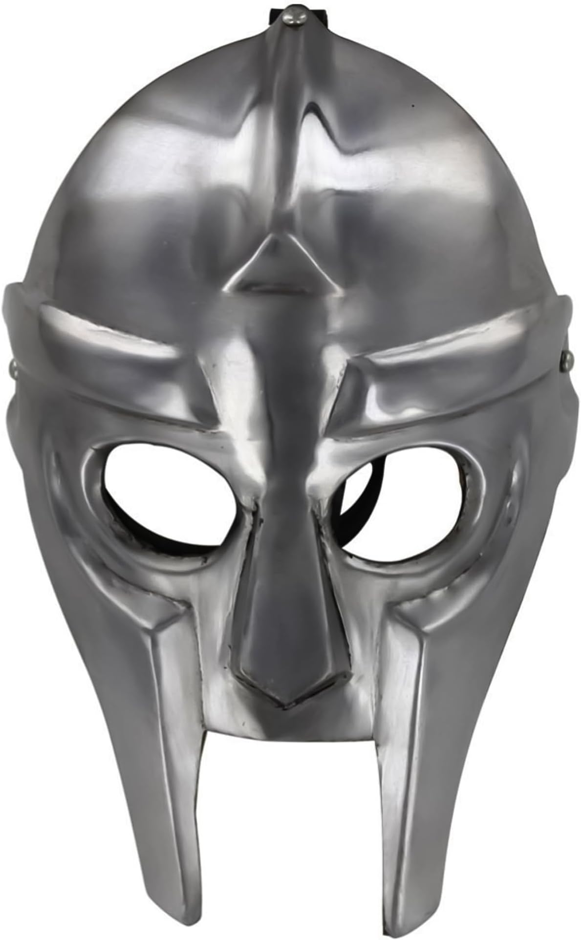 Armory Replicas™ Steel Mask Set – Hand Forged 18 Gauge Black & Gladiator Style Masks with Suede Lining & Brass Buckles
