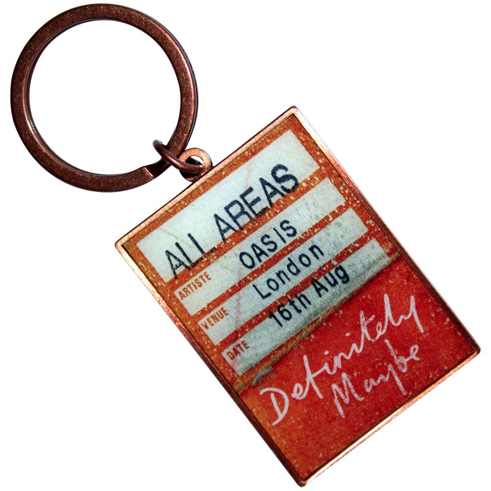 Oasis Definitely Maybe AAA Setlist Keychain Keyring One Size