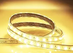 Fita LED Premium 1 a 10 Metros com Conector 110V 220V para Sala Cozinha e Externo 3000K (Quente) e 6500K (Frio) IP65 À Prova d'Água (3000K (Quente) | 220V,1 m)