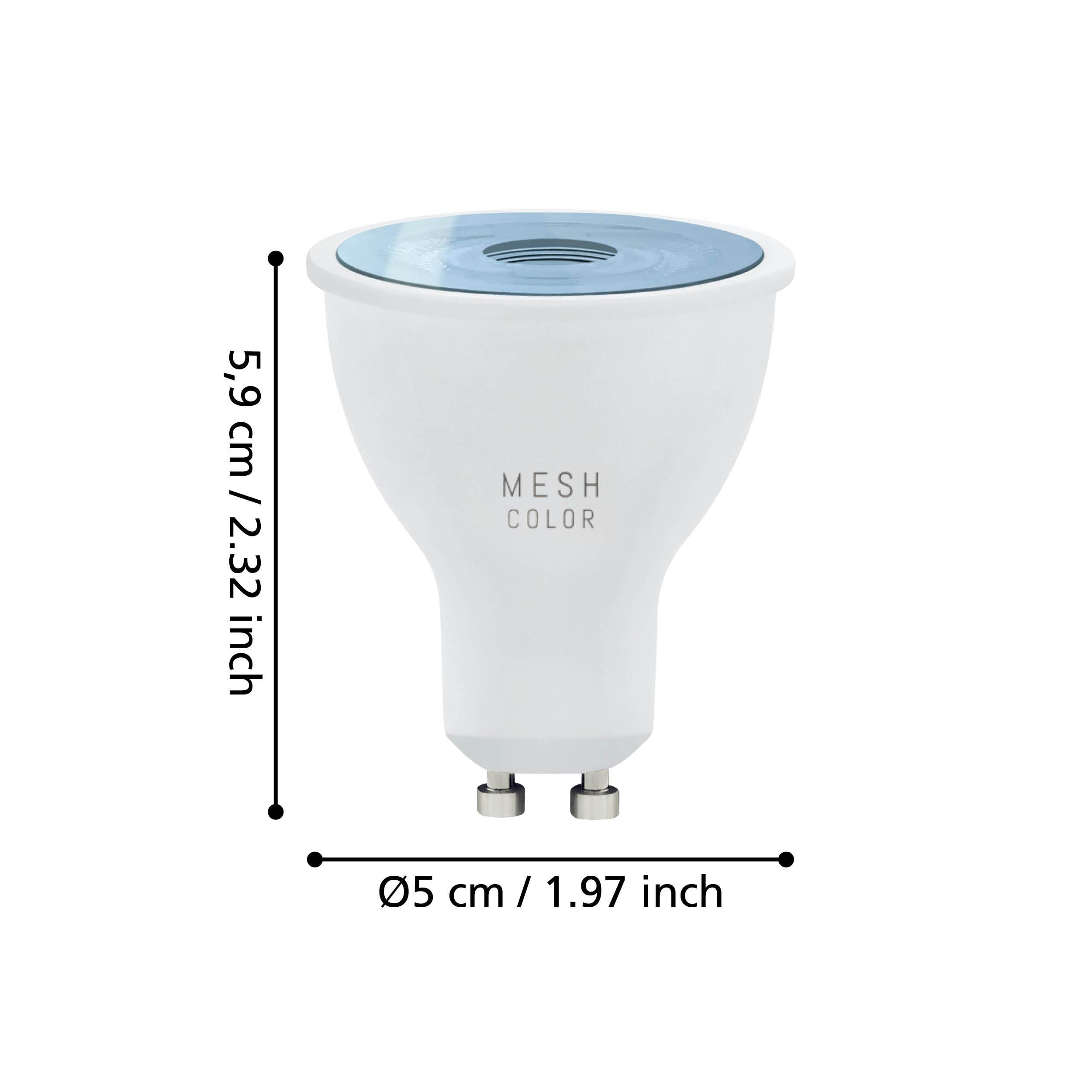 EGLO connect.z Smart Home żarówka LED GU10, ZigBee, sterowanie aplikacją i głosem, ściemnianie, regulacja barwy światła, 345 Lumenów, 5 W