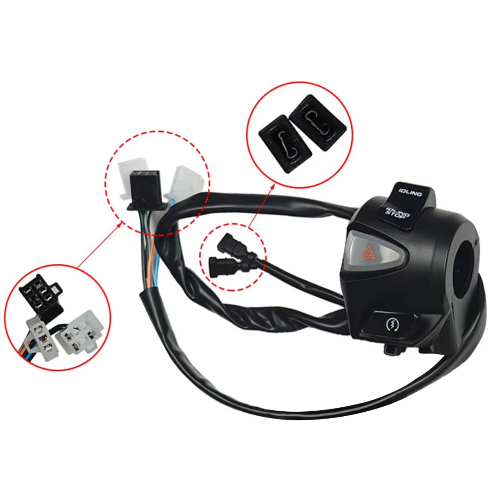Interruttore di comando per manubrio moto Compatibile con PCX160/150 comando per clacson, indicatori di direzione e luci ricambio modificato scooter. Manubrio Kill Interruttore