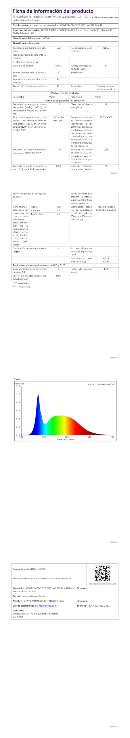 Govee Barras de luz LED Inteligentes, Compatible con Alexa, Matter, Negro | Retroiluminación RGBICWW para TV, Ambiente, Juegos con 64 Modos de Escena, Sincronización de Música, 3 Instalación