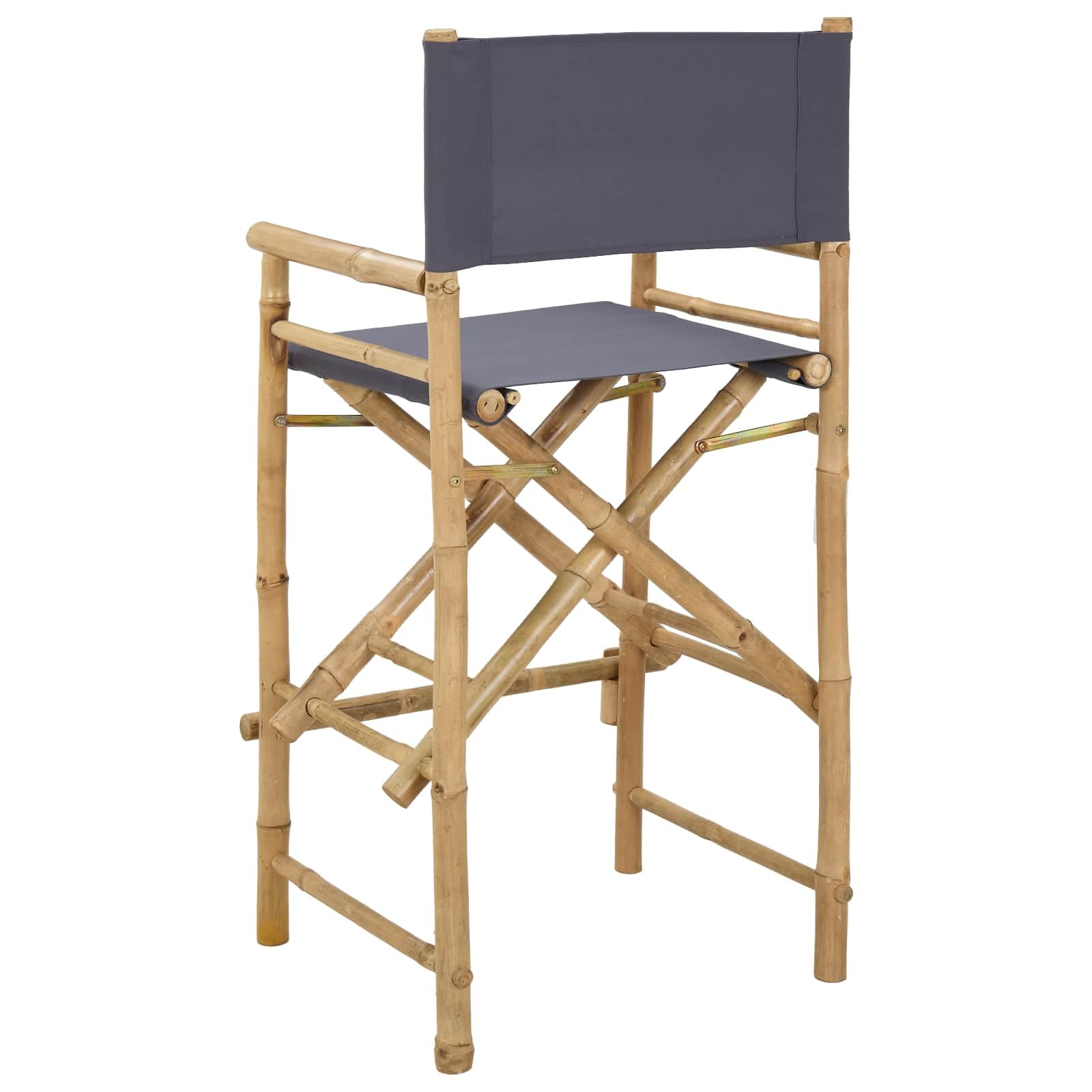 Set di 2 sedie da regista pieghevoli in bambù, elegante sedia da regista naturale, per giardino, balcone e interni, stabile sedia pieghevole con braccioli, 58 x 48 x 115 cm