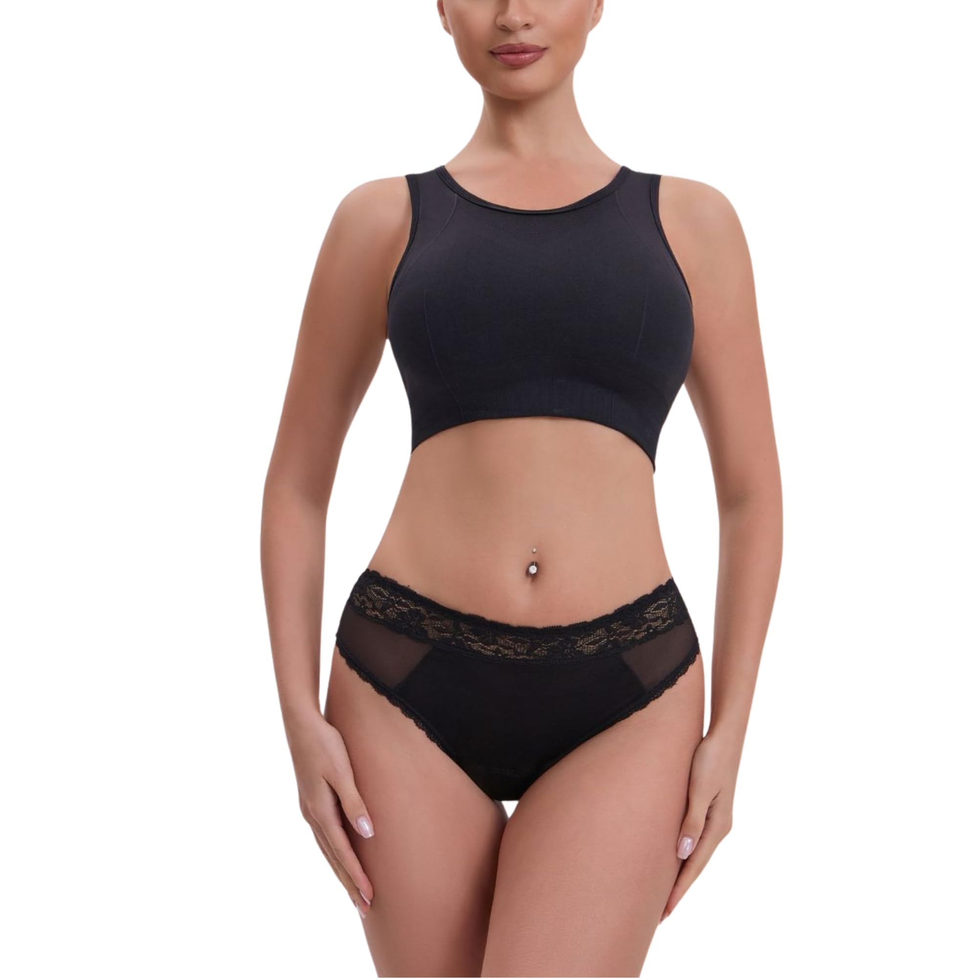 anaissa Tanga Menstrual Absorbente | Flujo abundante sin Fugas | Superdelgado y cómodo | Protección 12 h como 3 tampones | Algodón BAMBÚ Oeko‑Tex y Hecho en España