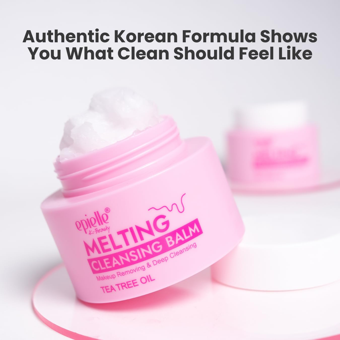 Epielle Melting Cleansing Balm Oil Cleanser - Tea Tree Oil Makeup Remover for Face, Gentle Deep Pore Cleanser, Waterproof Mascara Remover, Sensitive Skin Safe, 1.05oz - Image 6