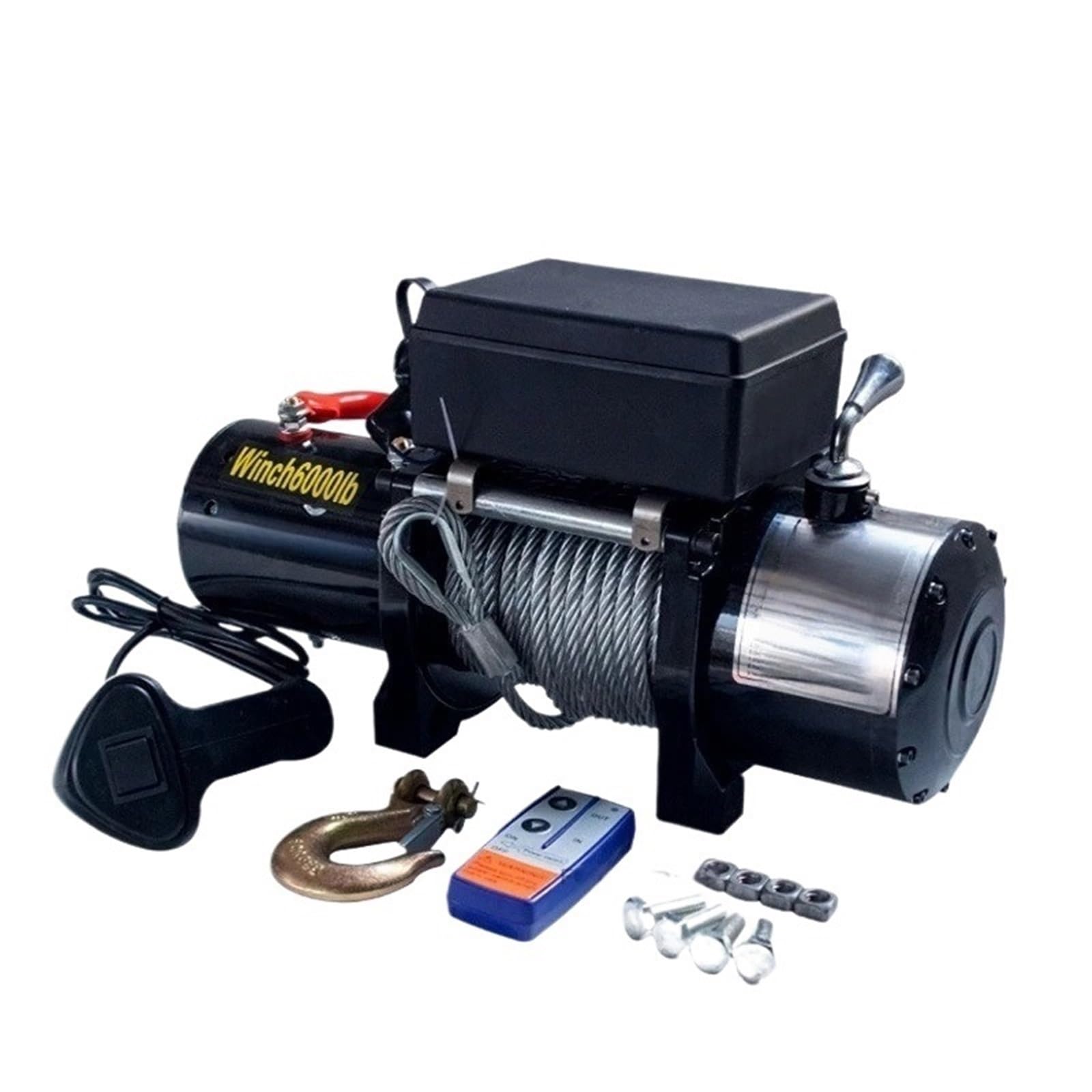 Paranco a Leva Elettrico Verricelli Per Auto Fuoristrada Verricello Elettrico Per Trazione Montato Su Veicolo 12v Di Sollevamento Per Paranco Industriale(12V-12000LBS-B)