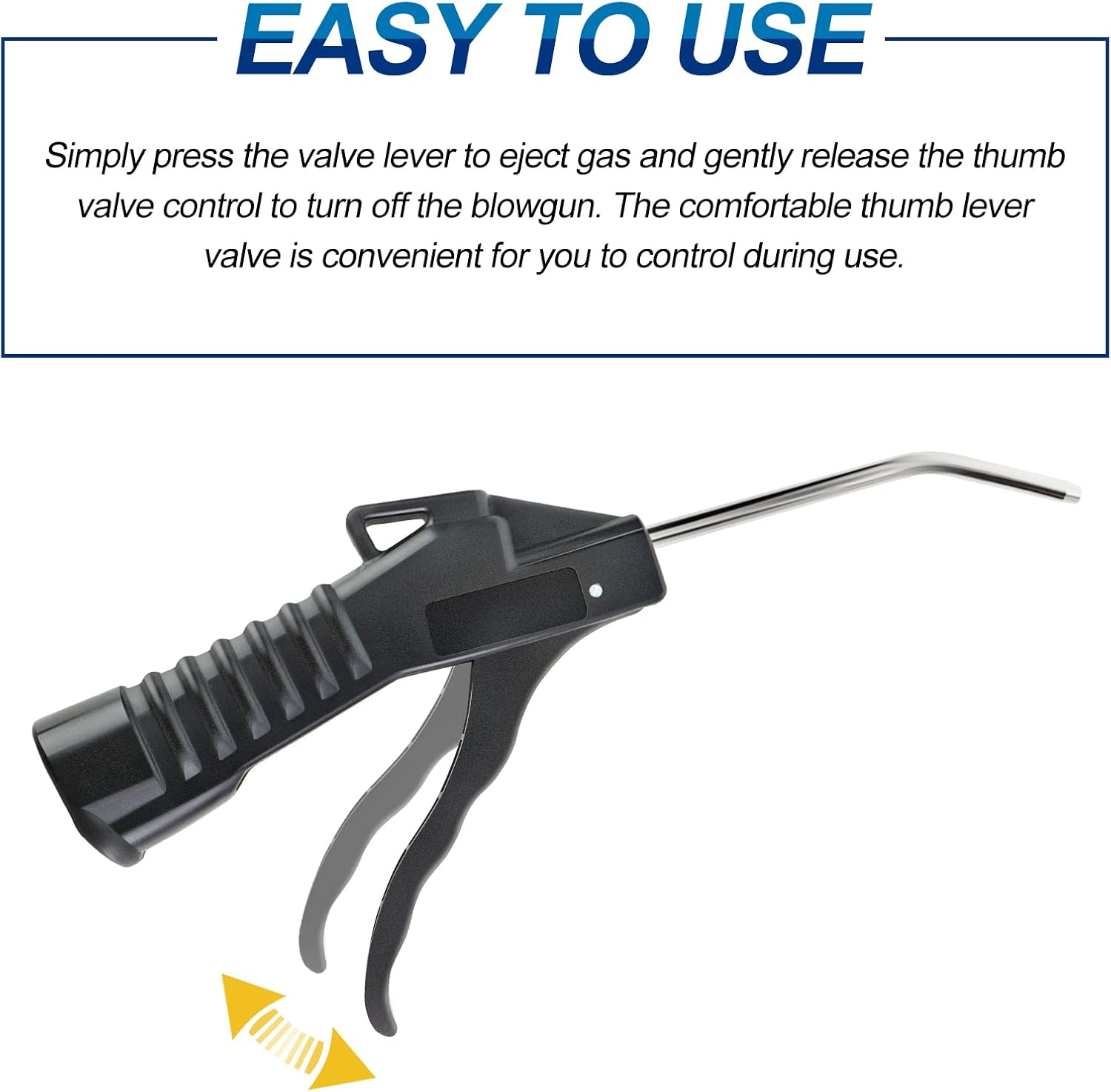 MEANLIN MEASURE 8 PCS Pistol Grip Air Blow Gun With 1/4" Nickel-plated Iron Air Plug For Air Compressor Home Garage Store Industrial