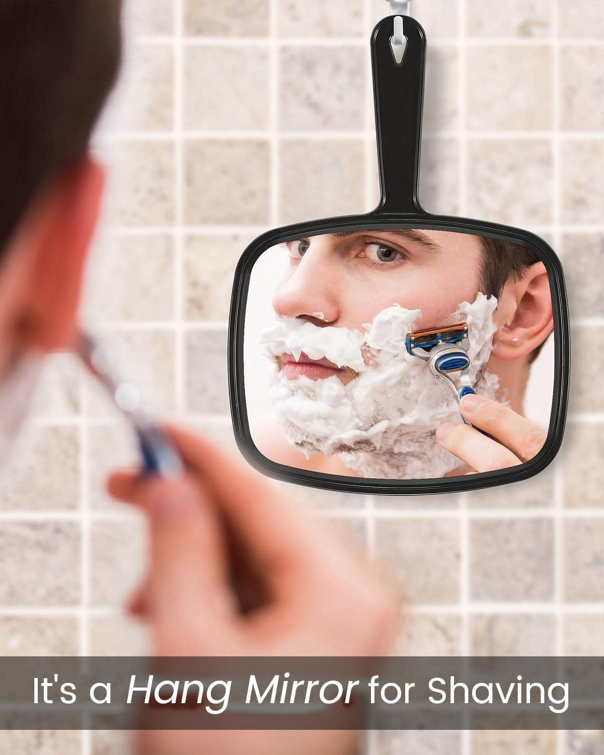Gladmart Hand Mirror - Perfect for Makeup & Shaving -4