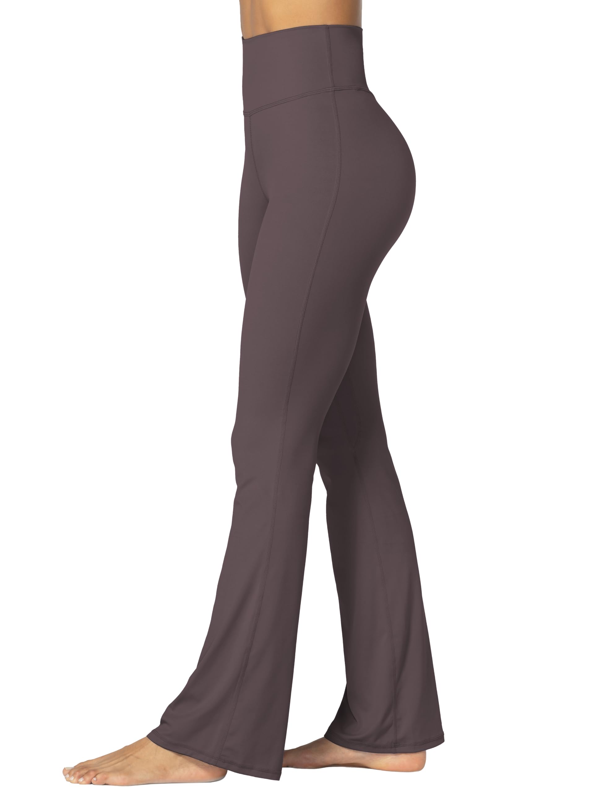 Sunzel Mini legging évasé sans couture avant pour femme, pantalon de yoga évasé invisible avec contrôle du ventre | Entrejambe de 71,1 cm, 76,2 cm, 81,3 cm ou 86,4 cm, contrôle du ventre, sans couture avant, levage des fesses