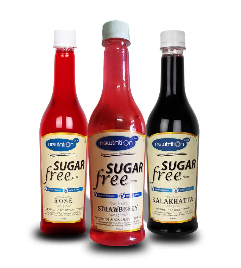 Newtrition Plus Redefining Nutrition Sugar Free Premium Flavoured Rose, Strawberry & Kalakhatta Mixers Syrub, (500 ml Pack of 3) (B08C1V5YNH) Amazon Price History, Amazon Price Tracker