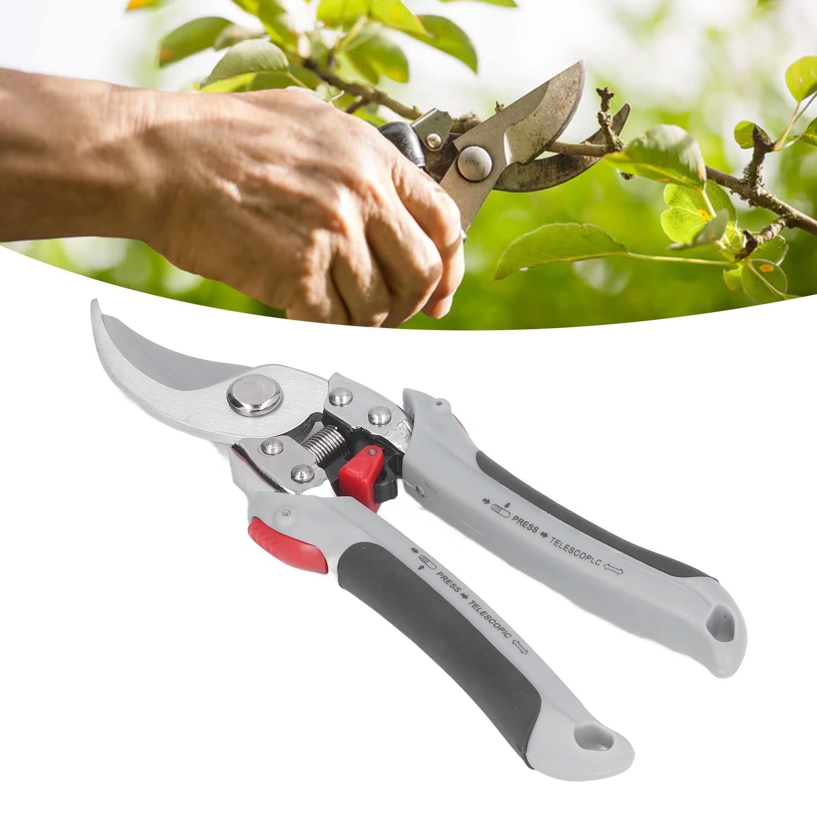 Topyond Professional Garden Pruner — Heavy-Duty Stainless Steel Pruning Shears For Branches, Flowers & Plants