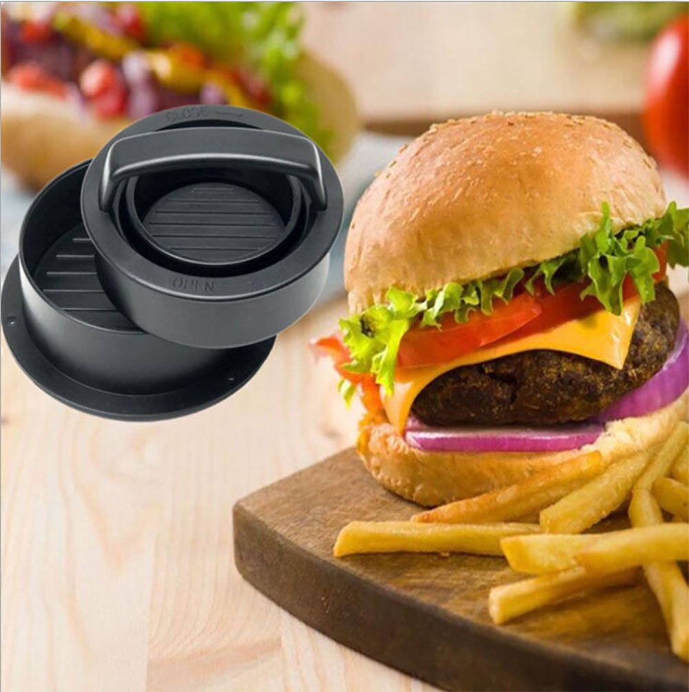 Mercy Hamburger meat pressure patties pressure combined pressure device Hamburger pressure (black)