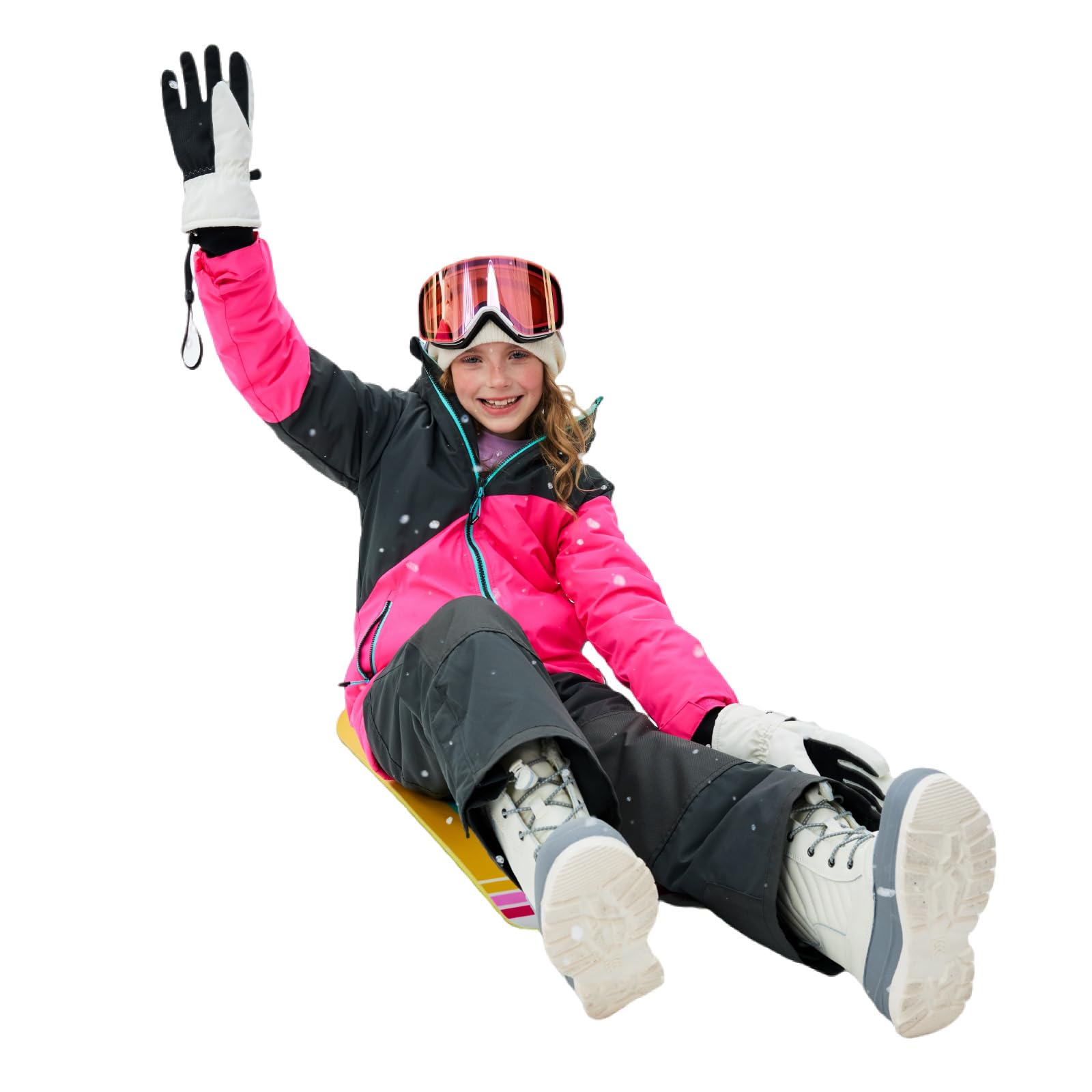 SMONTY Kids Snowsuit for Girls Boys Winter Ski Jacket & Pants Set Hooded Set Windproof Waterproof Warm