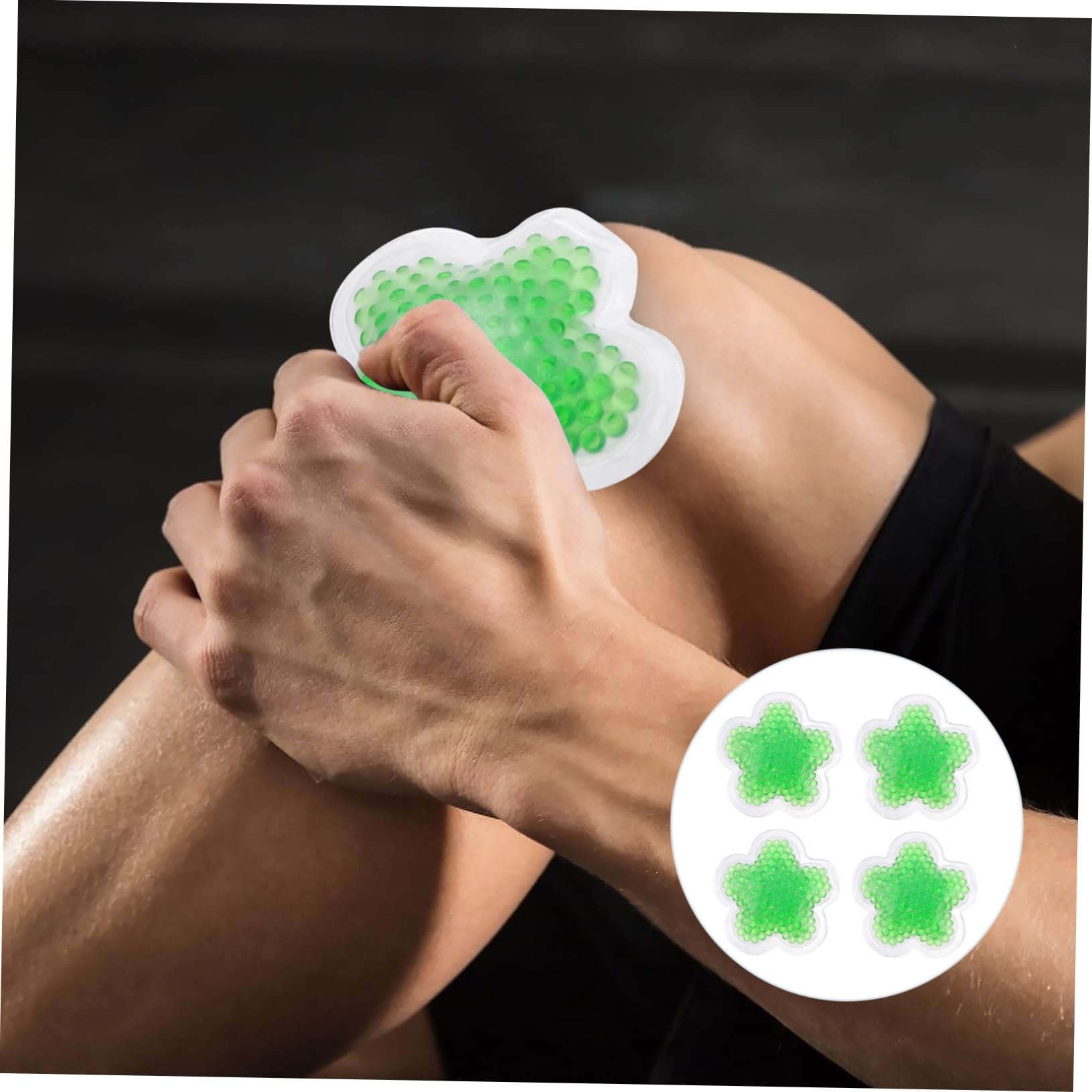 Borsa per Ghiaccio Gel Caldo/freddo 4 Pezzi in Pvc Verde | Riutilizzabile, per Kit di Primo Soccorso, Uso a Caldo e Microonde, Formato 4pezzi