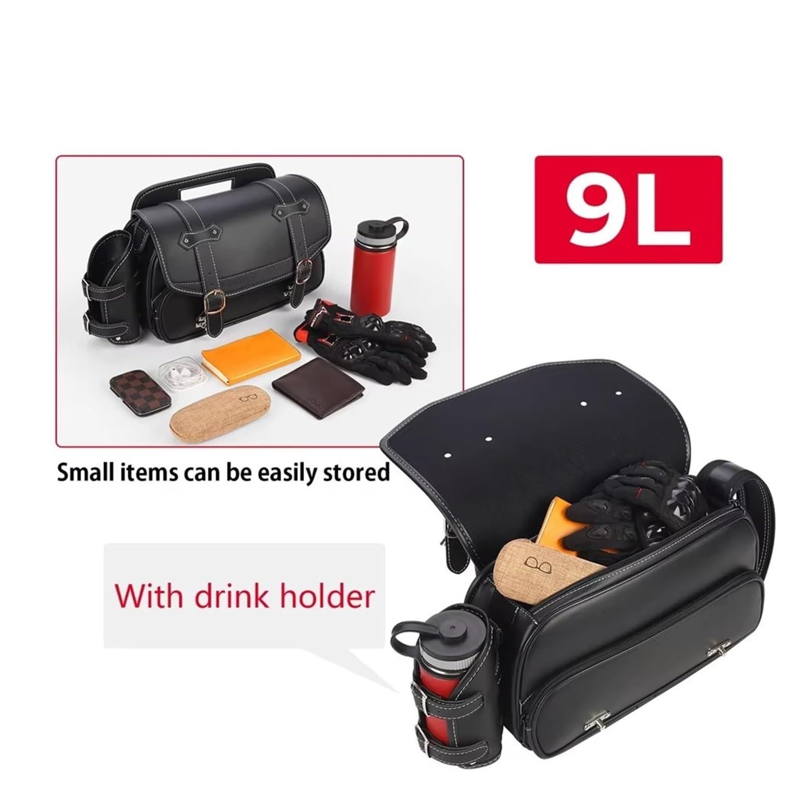 Moto Paraurti Borsa per Rebel 500 per CMX500 per 1100 250 300 per DCT Borsa Laterale per Moto da 9 Litri in PU Impermeabile