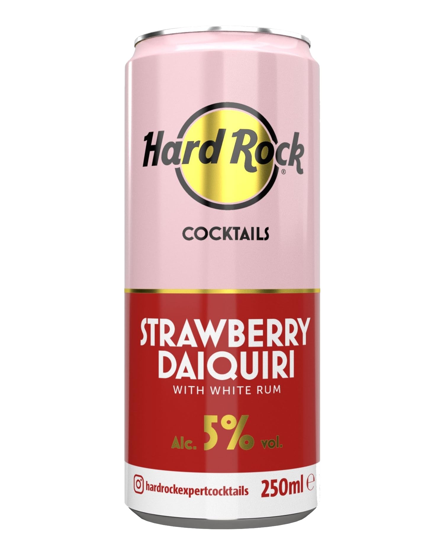 12 x 250ml - HARD ROCK READY TO DRINK COCKTAIL STRAWBERRY DAIQUIRI 250ML 5% - PACK 12 LATAS