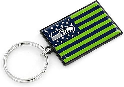 NFL - Llavero con la bandera de Estados Unidos, colorido y duradero, accesorios para llaves, bolsas y monederos
