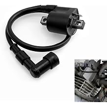 Motorcycle Ignition Coil, High Performance Racing Ignition Coil, Motorcycle Spark Plug Wire, for CG 125cc 150cc 200cc 250cc Engine ATV Dirt Bike Scooter Buggy Go Kart Black