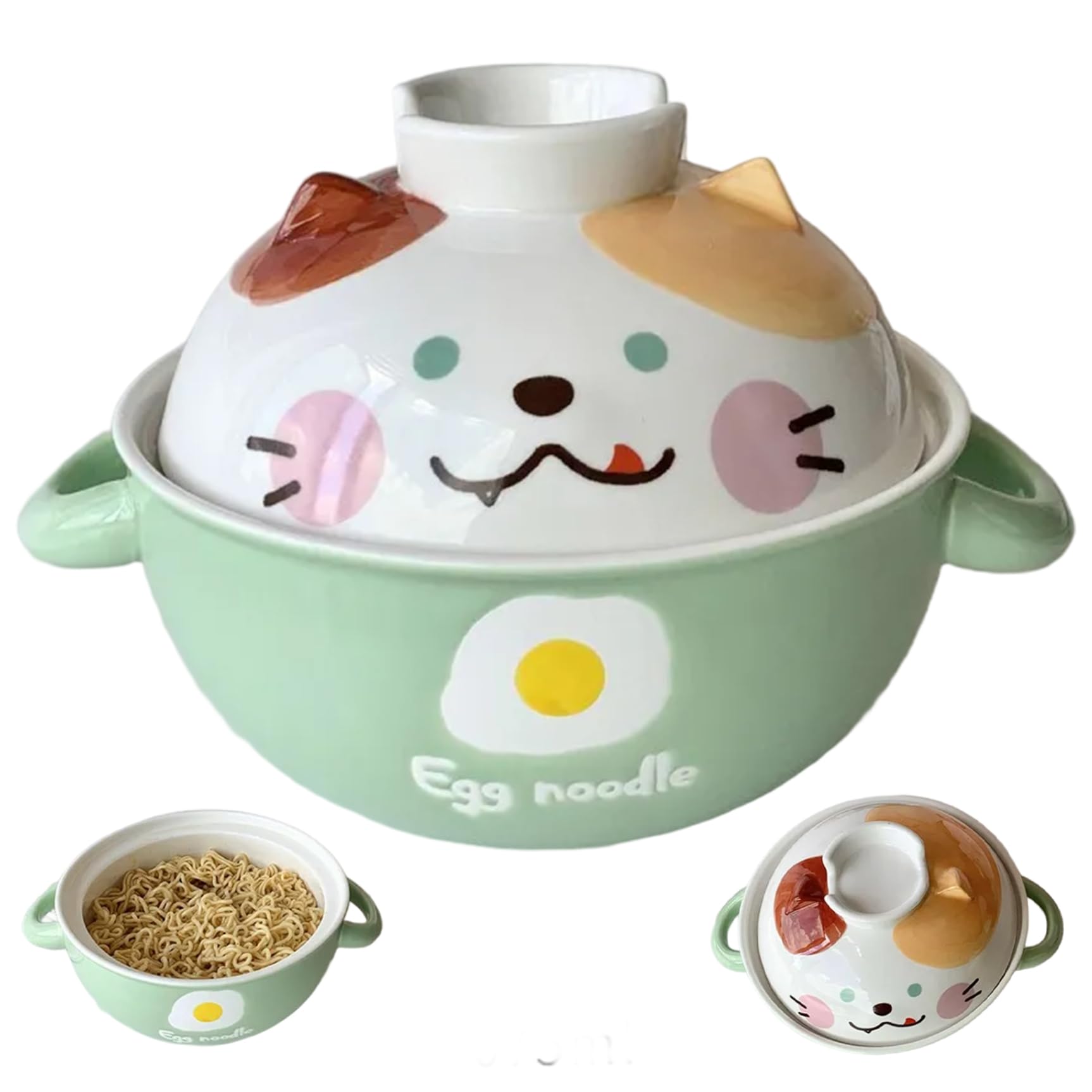 Joli bol à ramen en céramique avec couvercle de qualité supérieure