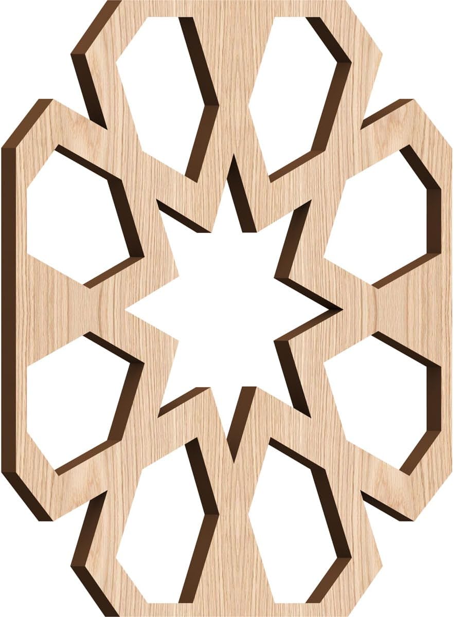 23 3/8"W x 23 3/8"H x 3/8"T Large Jackson Decorative Fretwork Wall Panels in Architectural Grade PVC