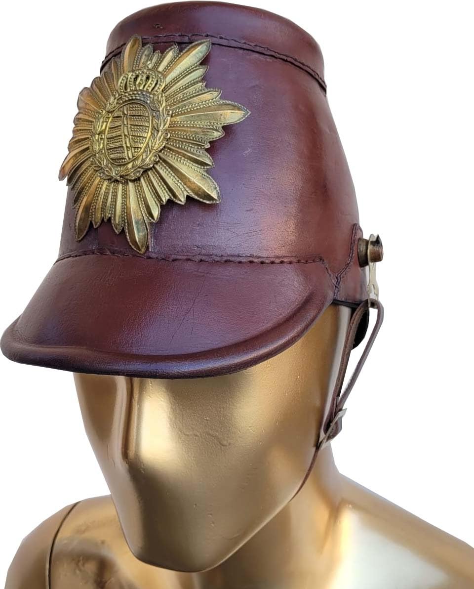 個人装備 1920-1939, Belgian Police Cork Helmet Medieval Leather 100% Genuine Leather and Brass German Police