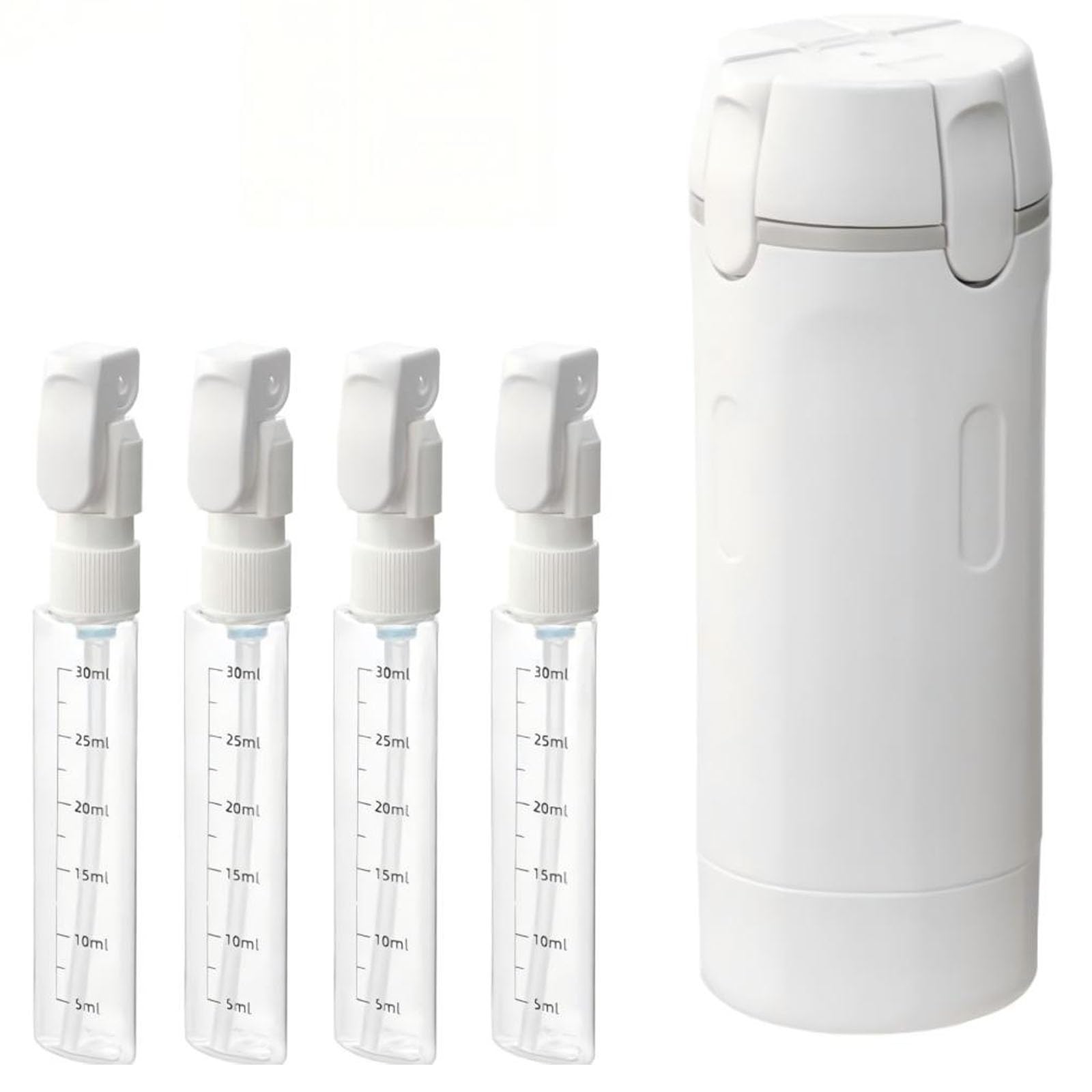4 in 1 Travel Dispenser 2026 Portable 30ML Travel Bottles for Toiletries Leak Proof Travel Size Containers Containers
