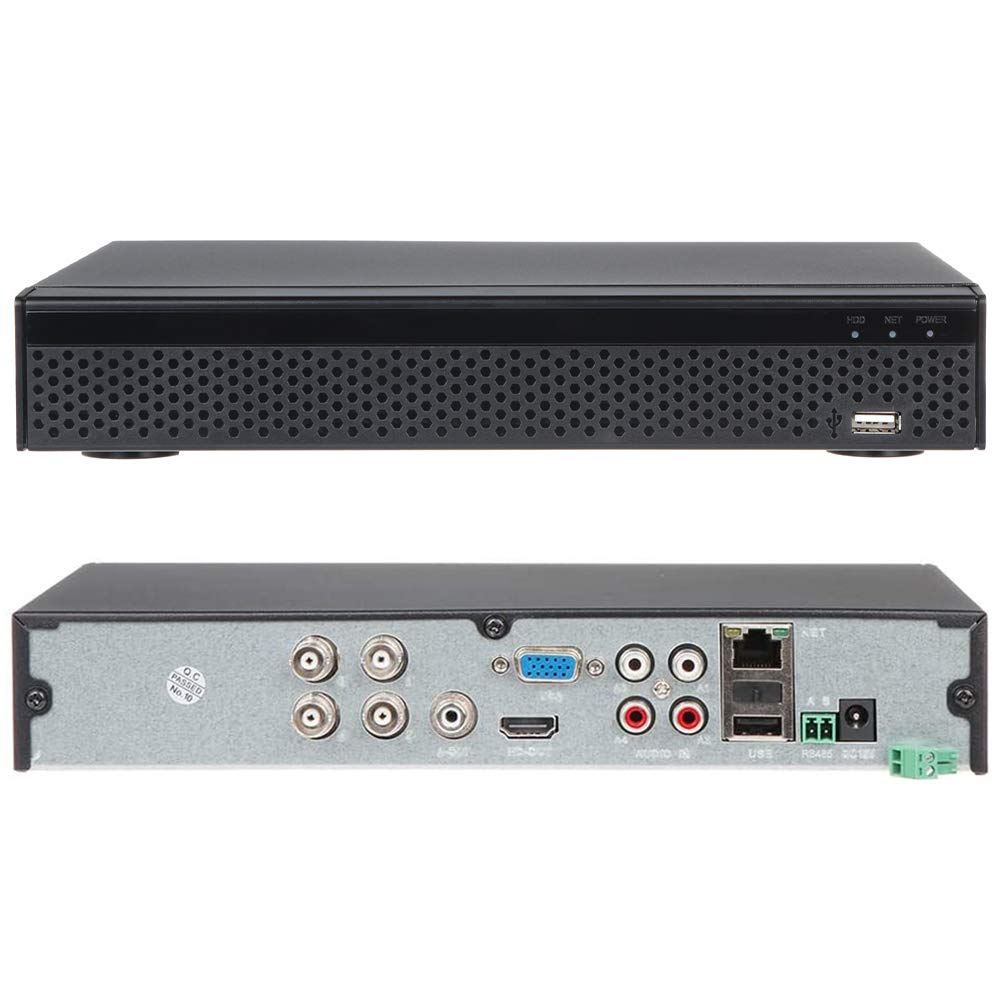 Videoregistratore Sorveglianza Ibrido DVR 4 Canali, Tecnologia 5 in 1, HEVC H.265+, Supporta Disco Rigido fino a 8TB, Accesso da remoto (Hard Disk non incluso)