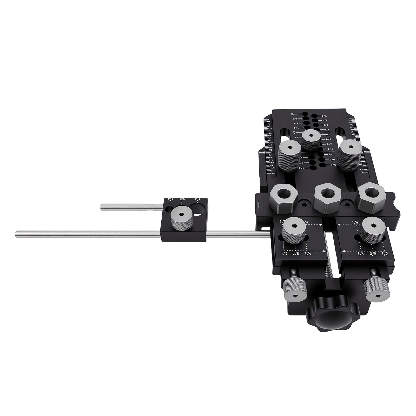 Yctze Kit de Plantilla para Tacos de 8,07x3,46 Pulgadas para Carpinteros Profesionales en Fabricación Muebles Tope Positivo Rápido Perforación Precisa Guí Perforación Ajustable
